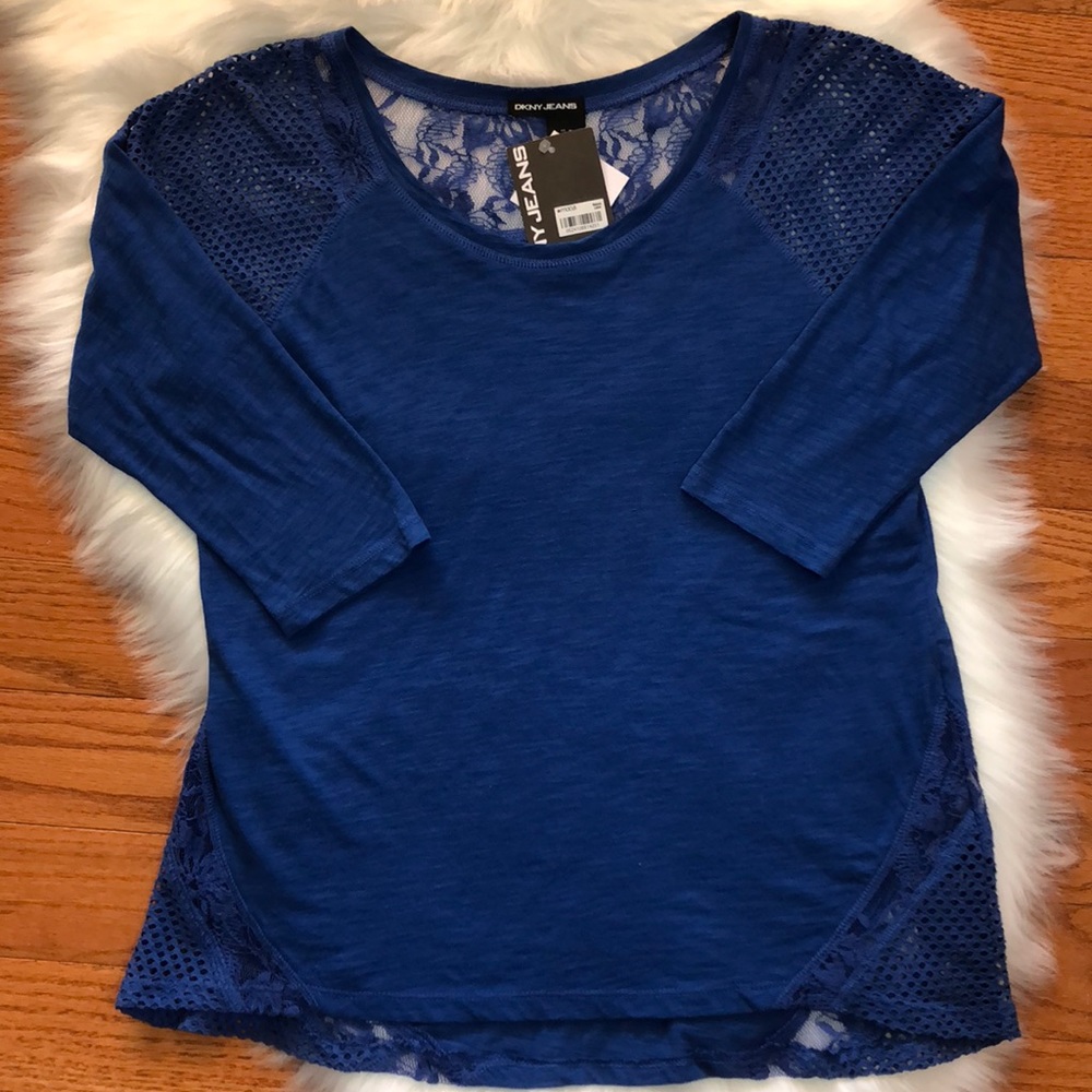 NWT DKNY Jeans 3/4 Sleeve Top